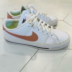 7.5 Nike Court Legacy Dark Pink and White and Sneakers